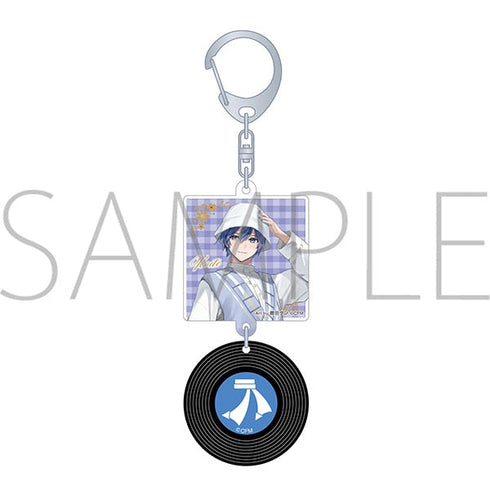 『初音ミクシリーズ』レコード風キーホルダー/レジャフェス F KAITO